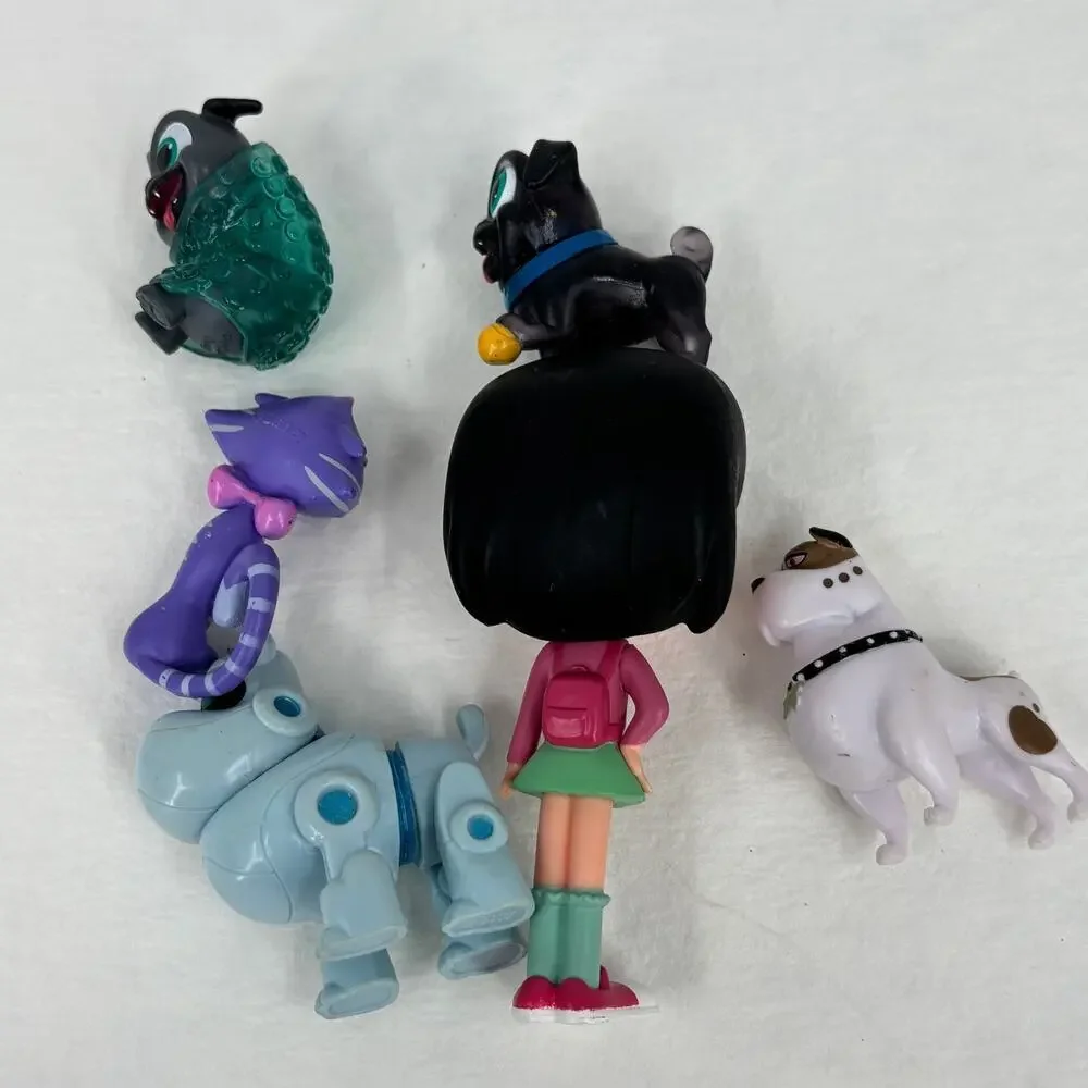 Disney Puppy Dog Pals Doll Chloe‎ Hissy Cat Lot of 6 Action Figure Cake Toppers